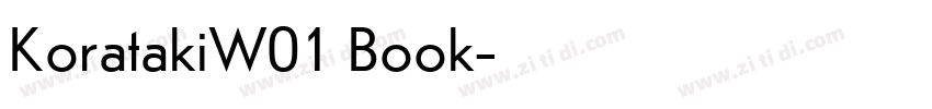 KoratakiW01 Book字体转换